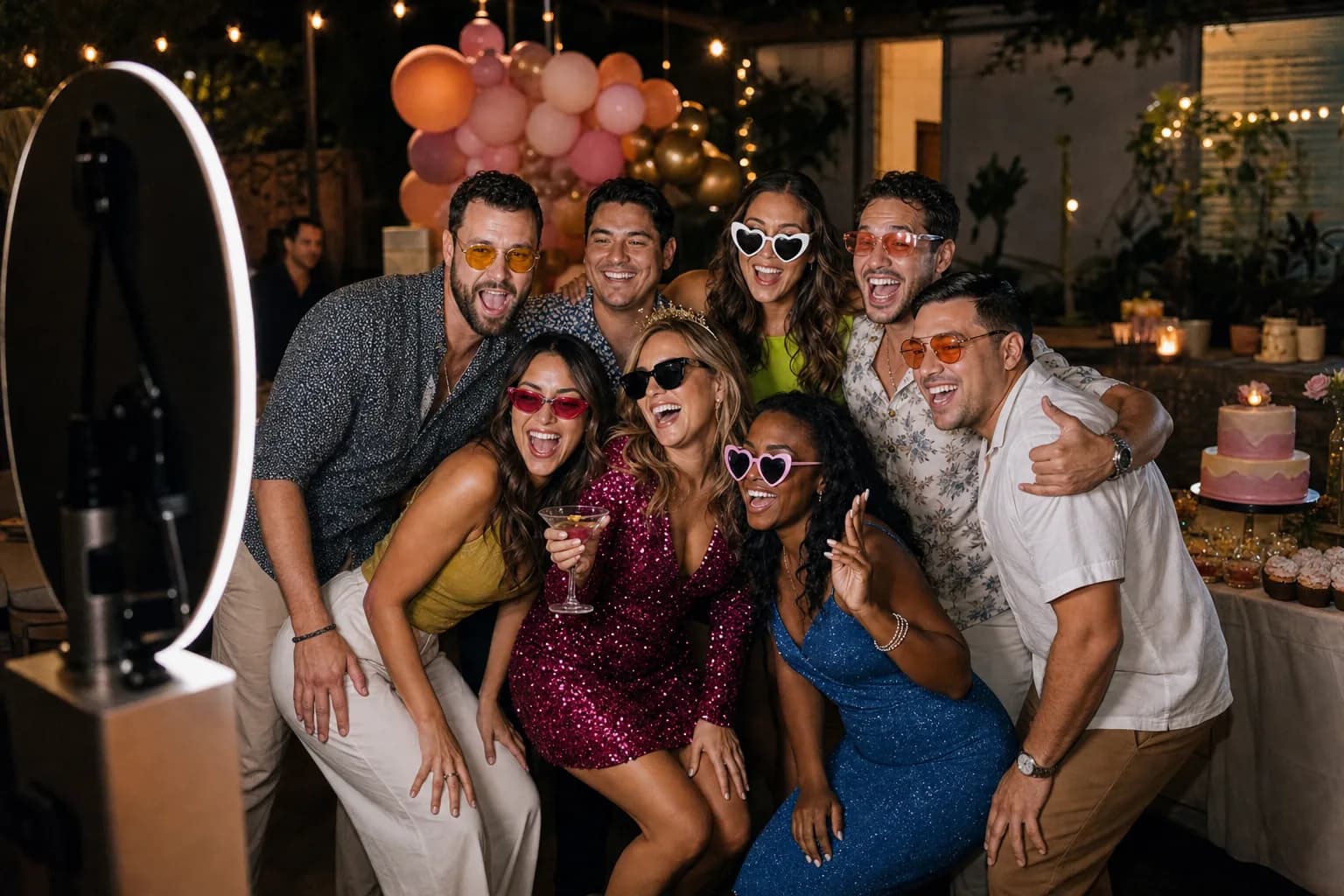 Birthdays photo booth in Austin, Texas.